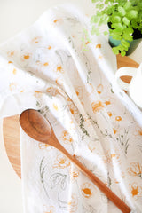 Flower Garden Tea Towel | floral tea towel wildflower garden spring kitchen towel farmhouse napkins basket liner gift wrap hand towel
