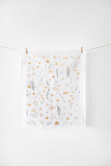 Flower Garden Tea Towel | floral tea towel wildflower garden spring kitchen towel farmhouse napkins basket liner gift wrap hand towel