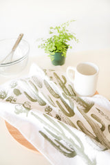 Cactus Tea Towel | desert tea towel southwestern kitchen towel farmhouse napkins basket liner gift wrap hand towel prickly pear succulent