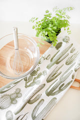 Cactus Tea Towel | desert tea towel southwestern kitchen towel farmhouse napkins basket liner gift wrap hand towel prickly pear succulent