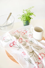 Cherry Tea Towel | fruit tea towel spring garden kitchen towel farmhouse napkins basket liner gift wrap hand towel botanical print