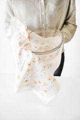 Flower Garden Tea Towel | floral tea towel wildflower garden spring kitchen towel farmhouse napkins basket liner gift wrap hand towel