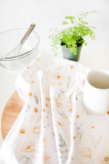 Flower Garden Tea Towel | floral tea towel wildflower garden spring kitchen towel farmhouse napkins basket liner gift wrap hand towel