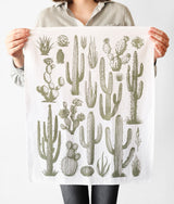 Cactus Tea Towel | desert tea towel southwestern kitchen towel farmhouse napkins basket liner gift wrap hand towel prickly pear succulent