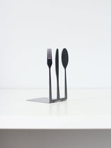 Fork Knife Spoon Kitchen Cookbook Bookend - Highland Ridge Decor