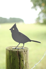 Metal Bird Cardinal Statue |   garden ornament bird art bird watcher grandparent gift lawn patio