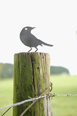 Metal Bird Statue - Sparrow  |   bird watcher garden gift rustic outdoor patio decor grandparent gift