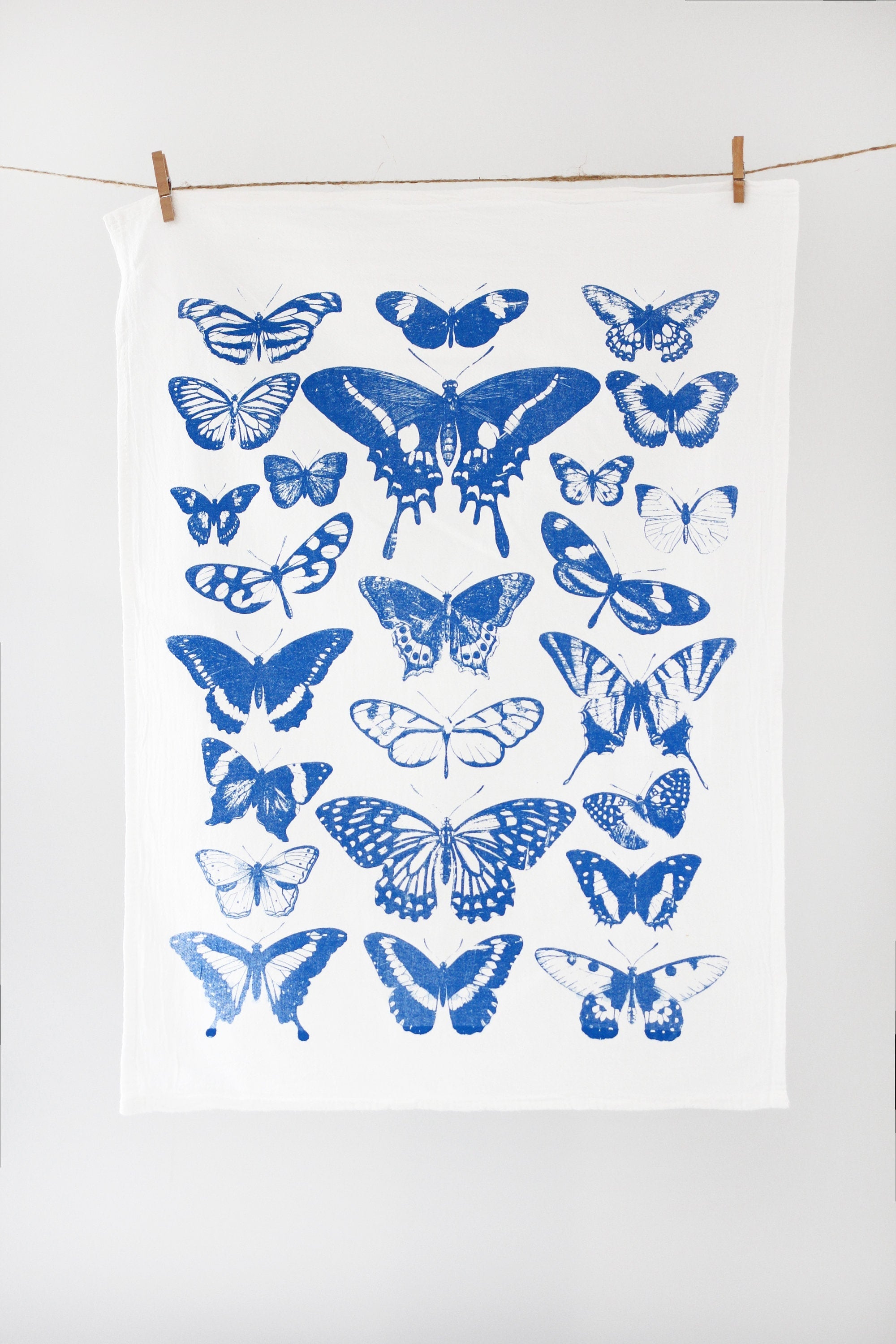Butterfly Tea Towel | cottagecore flour sack tea towel butterfly dish towel kitchen decor grandmillennial bar cart accessory