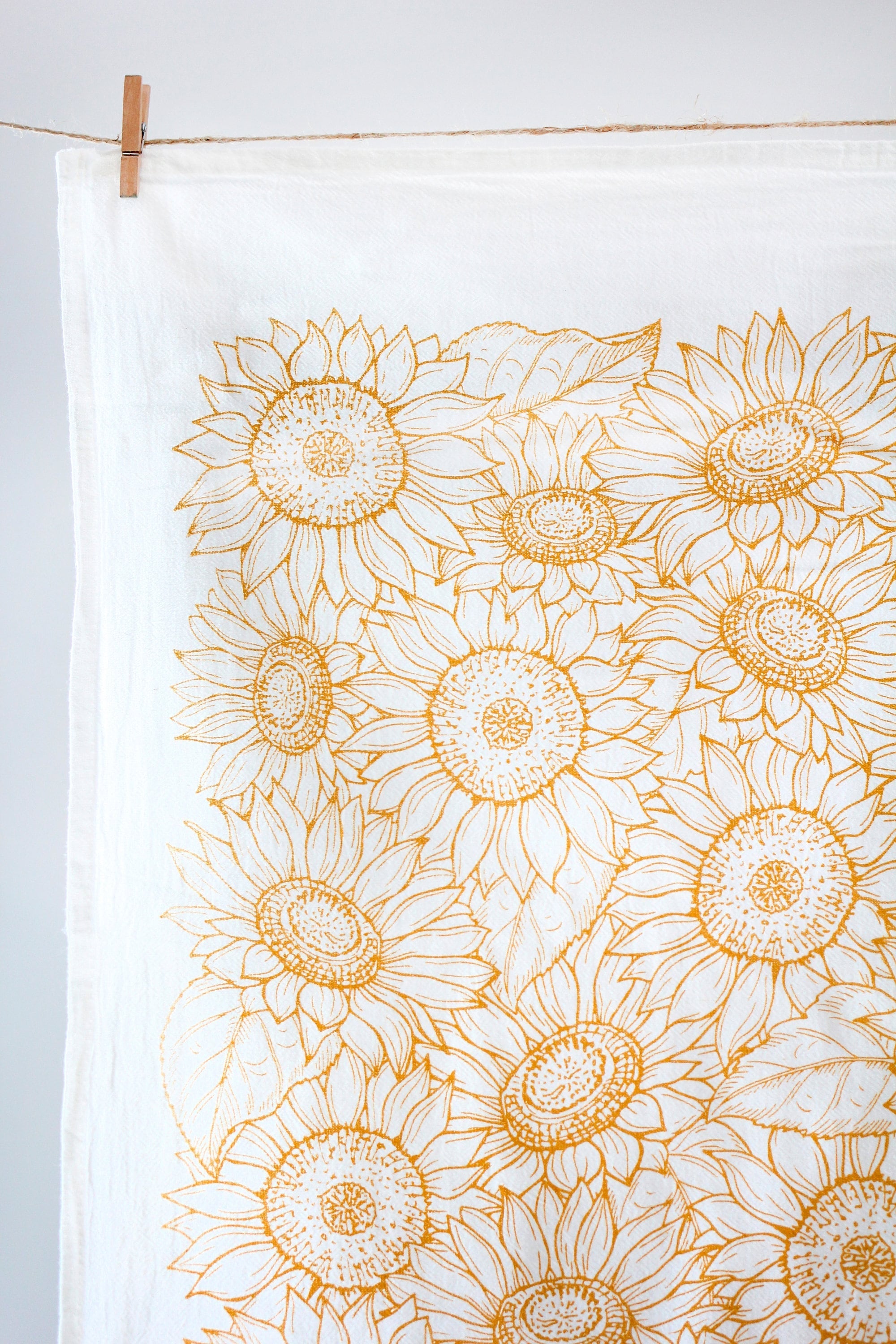 Sunflower Garden Tea Towel | cottagecore flour sack tea towel sunflower kitchen towel mothers day pastel grandmillennial floral decor