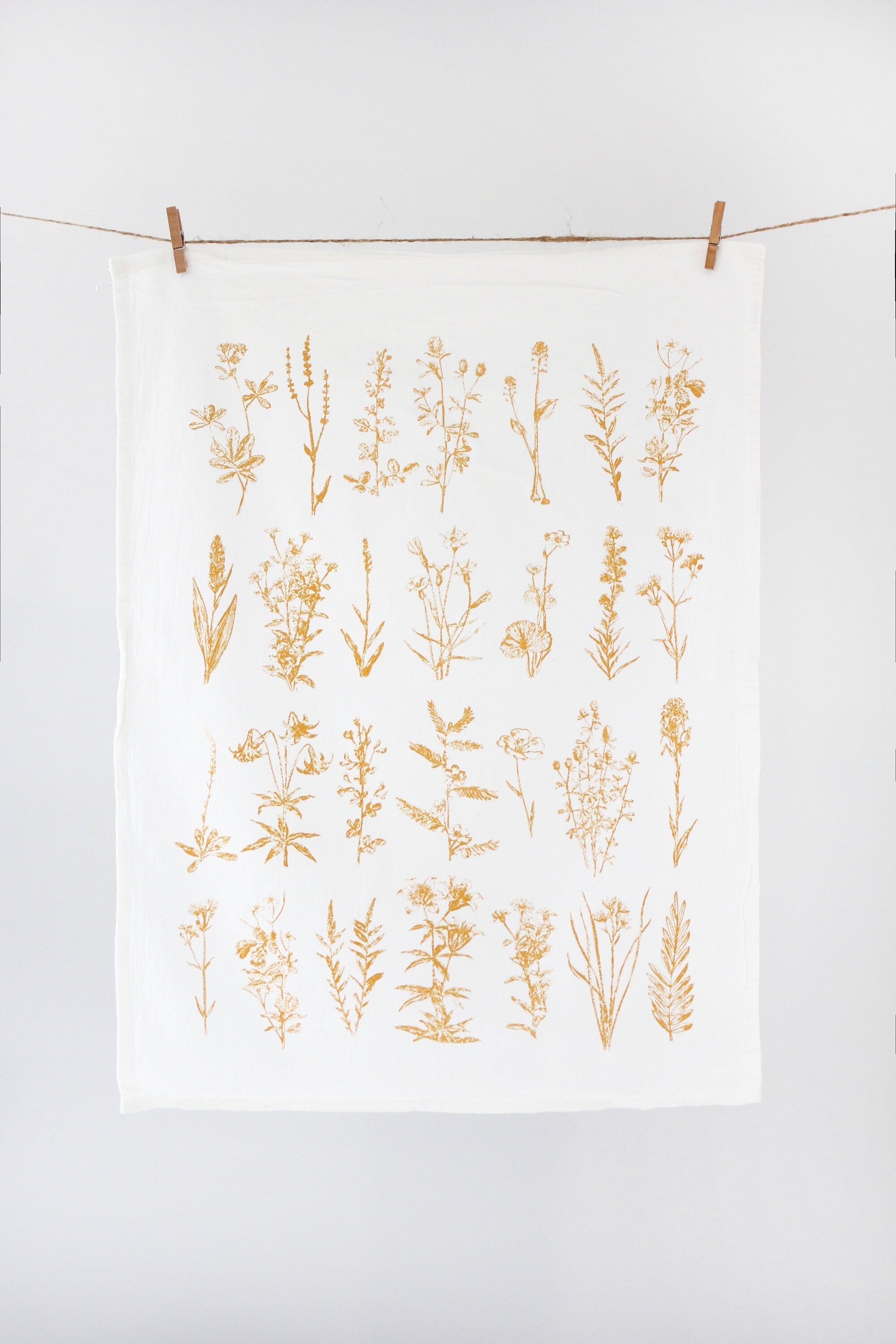 Wild Flower Tea Towel | cottagecore mothers day flour sack tea towel floral dish towel pastel kitchen grandmillennial plant lover gift