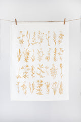 Wild Flower Tea Towel  |  cottagecore mothers day flour sack tea towel floral dish towel pastel kitchen grandmillennial plant lover gift