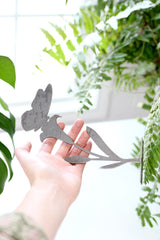 Butterfly Flower Statue Metal Art |  butterfly garden statue cottagecore mothers day garden gift grandmillennial spring garden inspiration