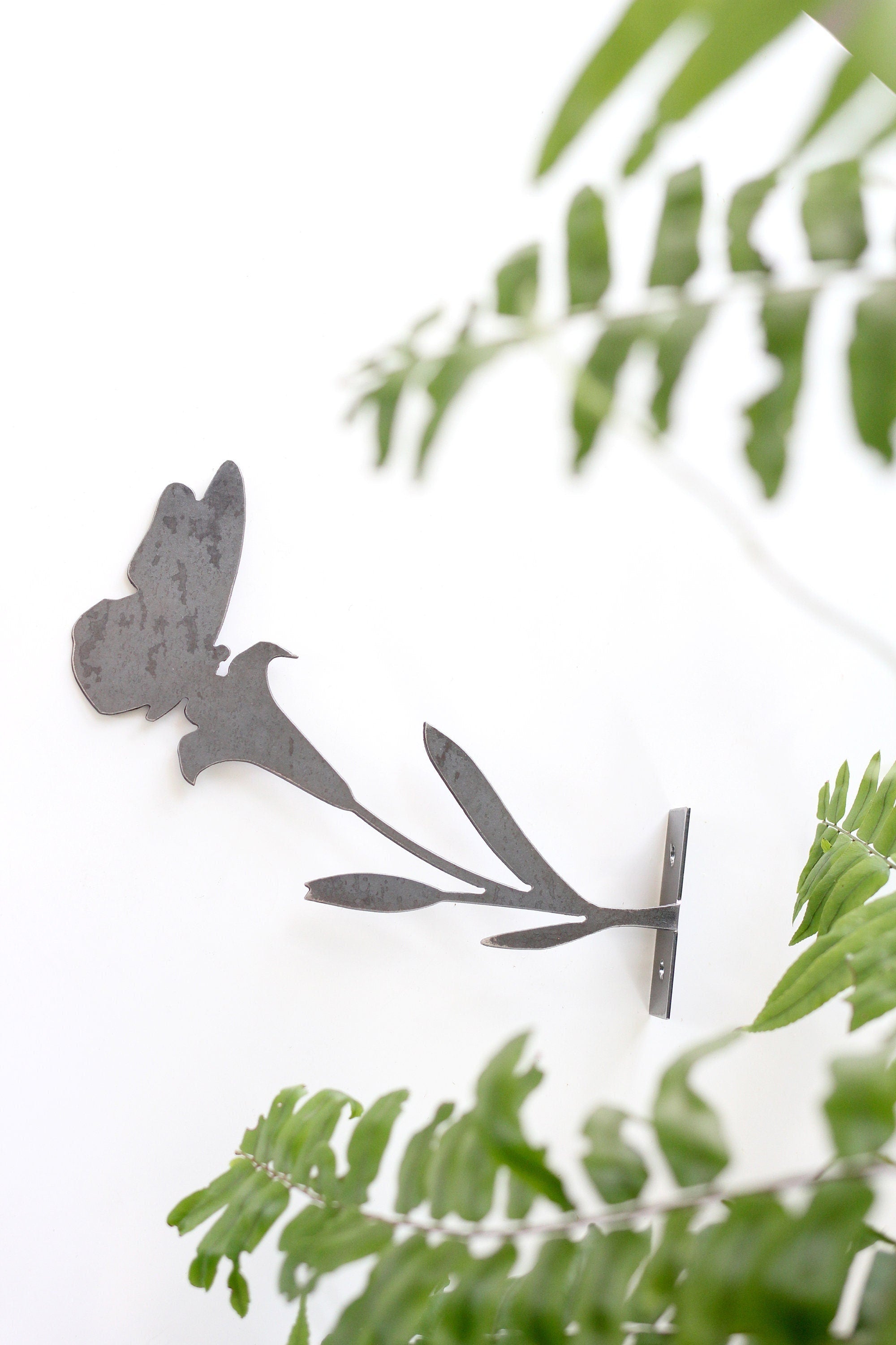Butterfly Flower Statue Metal Art | butterfly garden statue cottagecore mothers day garden gift grandmillennial spring garden inspiration