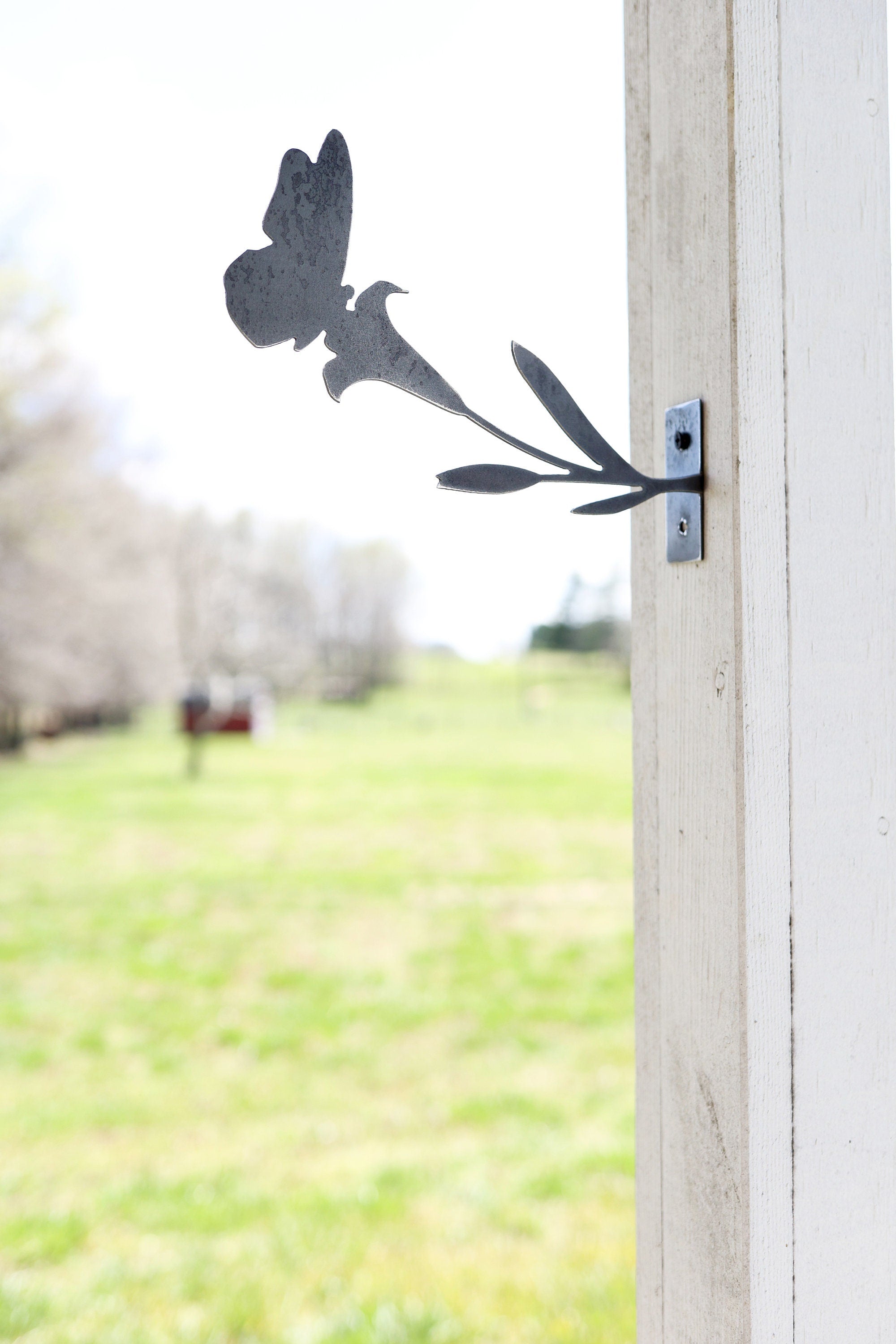 Butterfly Flower Statue Metal Art | butterfly garden statue cottagecore mothers day garden gift grandmillennial spring garden inspiration