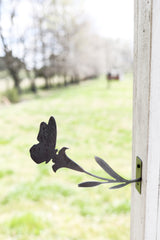 Butterfly Flower Statue Metal Art |  butterfly garden statue cottagecore mothers day garden gift grandmillennial spring garden inspiration