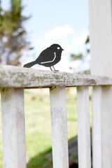 Metal Bird Statue - Chickadee |  bird watcher garden gift bird art rustic outdoor cottage decor