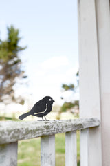 Metal Bird Statue - Chickadee |  bird watcher garden gift bird art rustic outdoor cottage decor