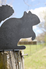 Metal Squirrel Statue  |  garden squirrel cute outdoor statue farmhouse garden decor statue bird art rustic outdoor cottage landscape nature