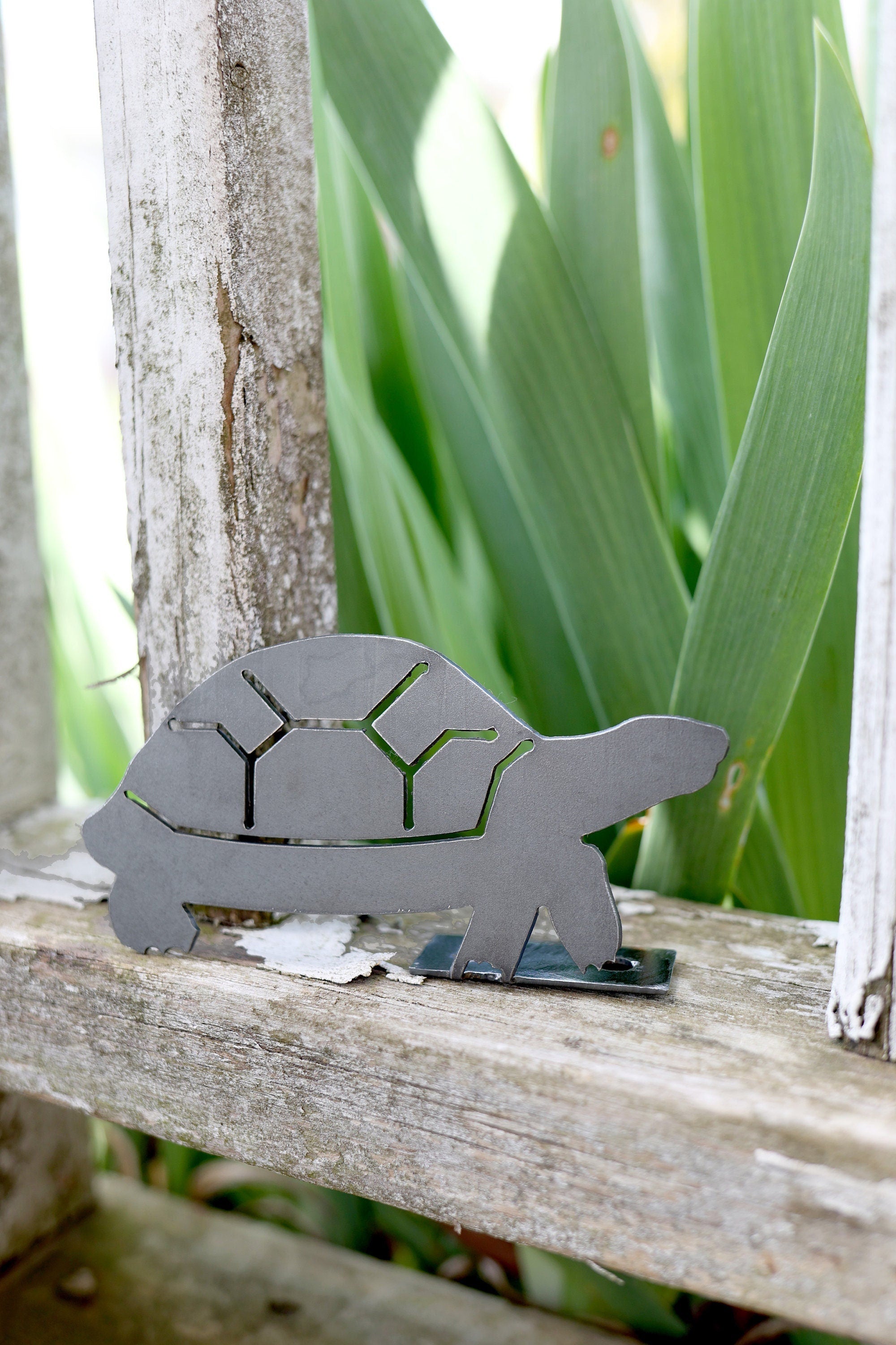 Turtle Statue | garden decor rustic outdoor patio ornament lawn critter