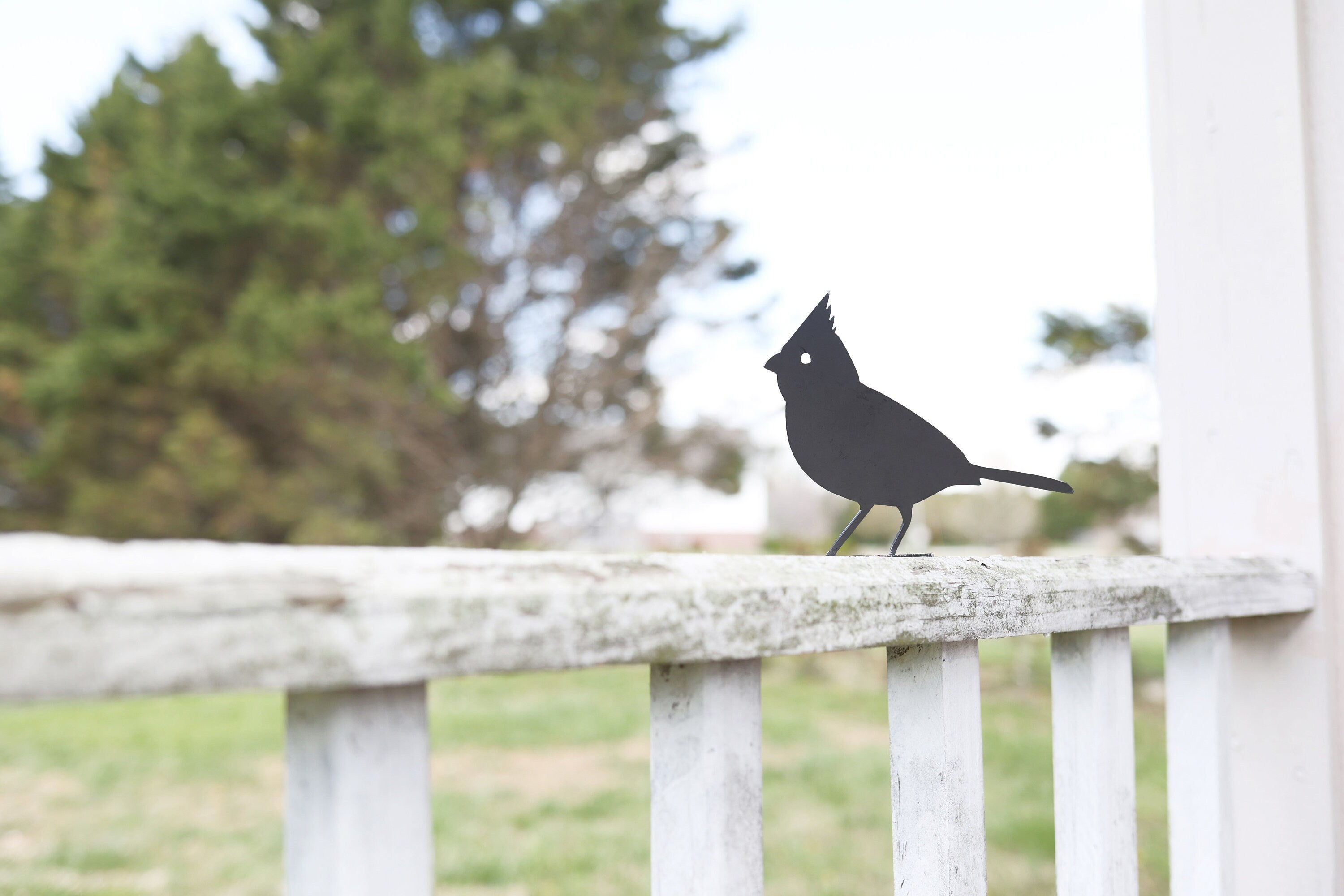 Metal Bird Cardinal Statue | garden ornament bird art bird watcher grandparent gift lawn patio