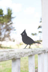 Metal Bird Cardinal Statue |   garden ornament bird art bird watcher grandparent gift lawn patio