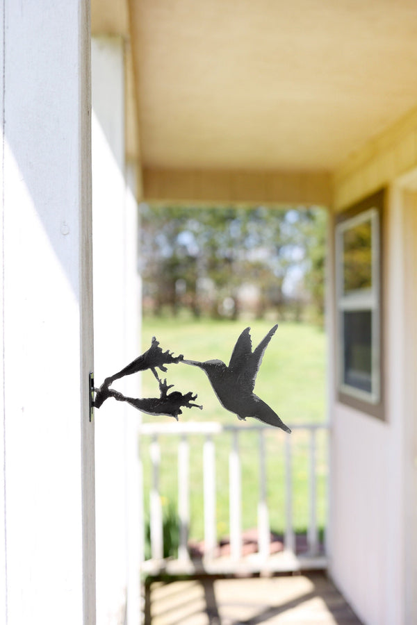 Hummingbird Statue Metal Bird Art |  bird watcher garden gift farmhouse decor garden statue bird art rustic outdoor cottage landscape nature