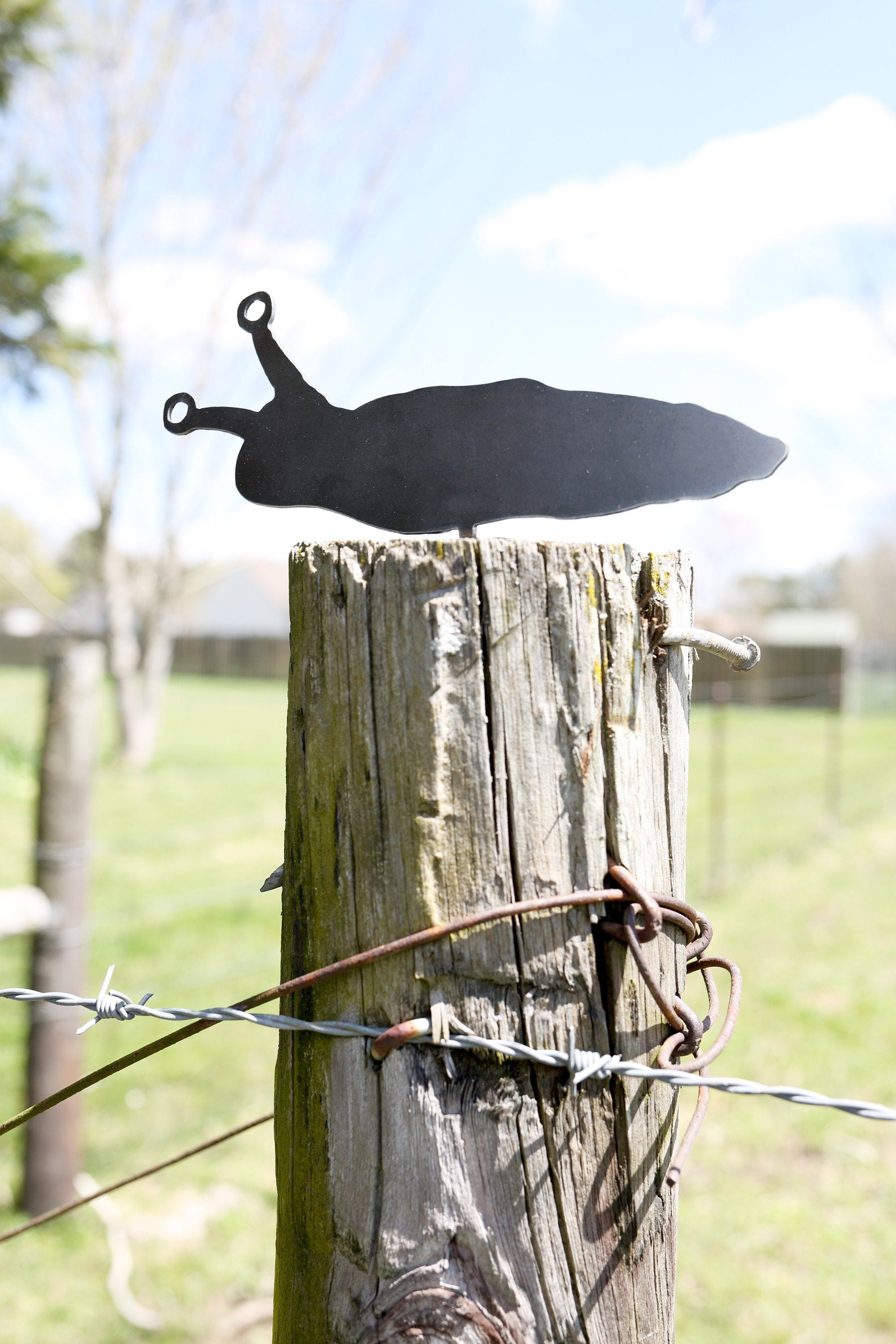 Slug Statue | garden slug outdoor decor bird art rustic outdoor cottagecore home