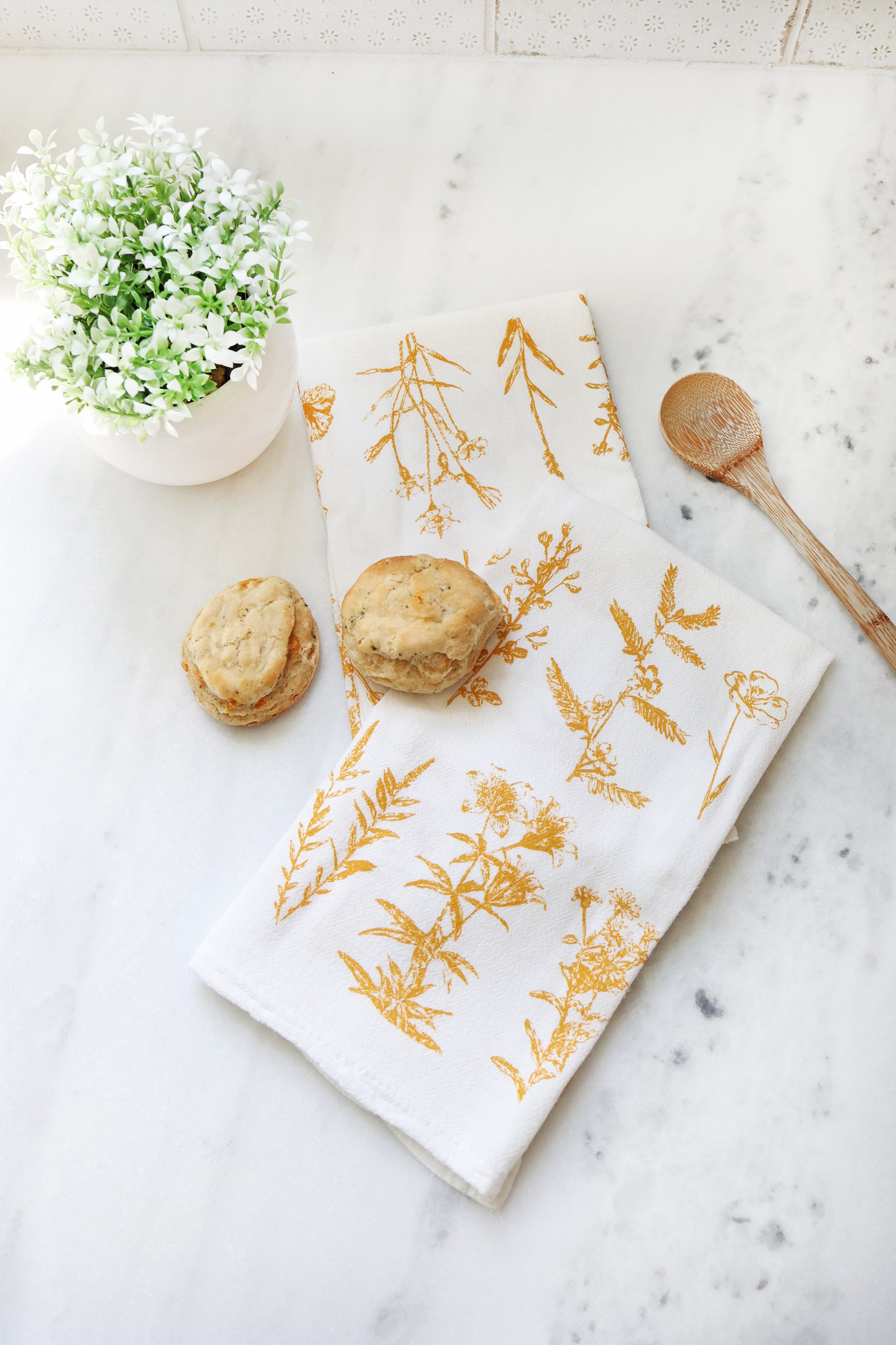 Wild Flower Tea Towel | cottagecore mothers day flour sack tea towel floral dish towel pastel kitchen grandmillennial plant lover gift