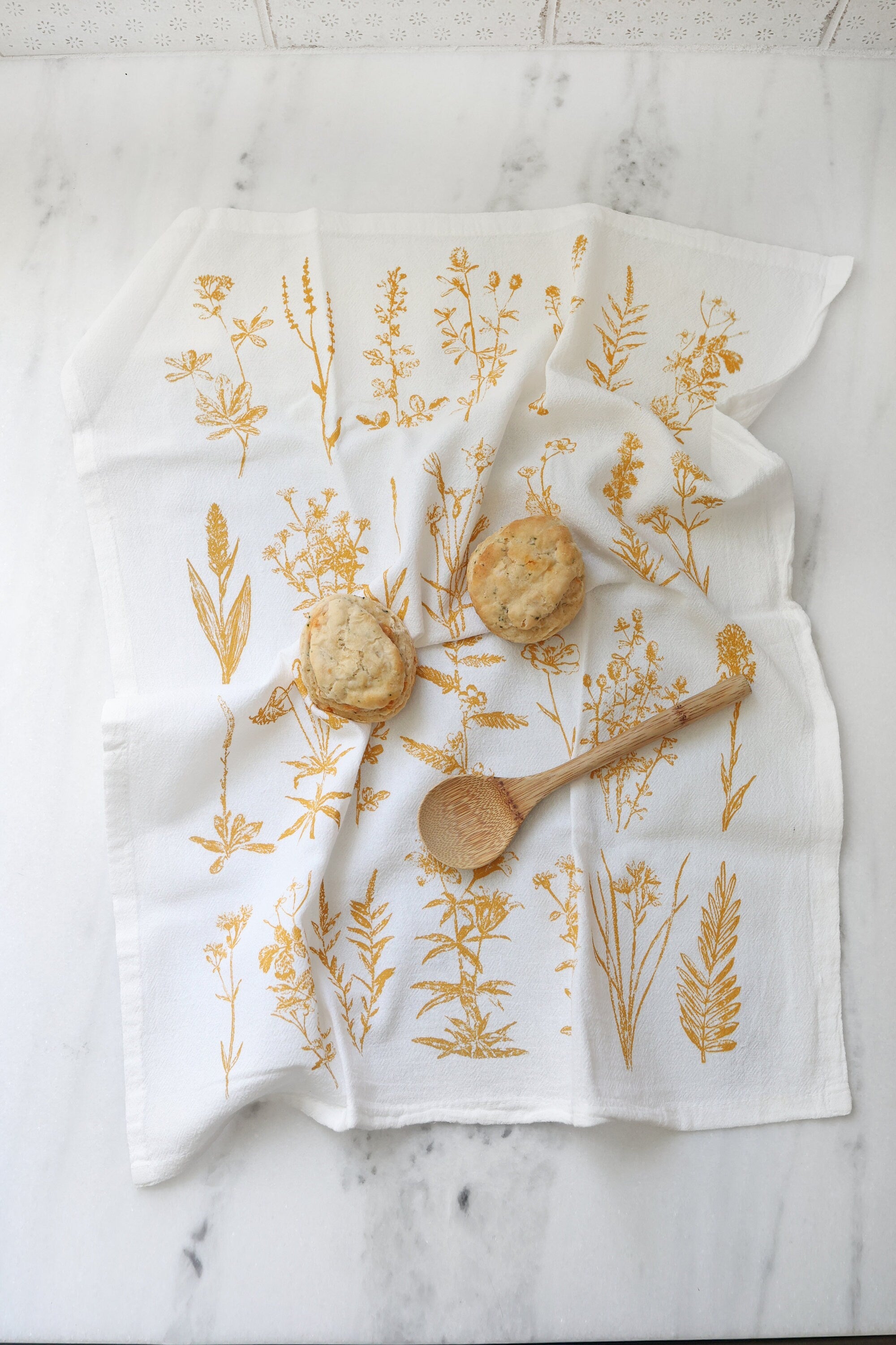 Wild Flower Tea Towel | cottagecore mothers day flour sack tea towel floral dish towel pastel kitchen grandmillennial plant lover gift