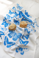 Butterfly Tea Towel  |  cottagecore flour sack tea towel butterfly dish towel kitchen decor grandmillennial bar cart accessory