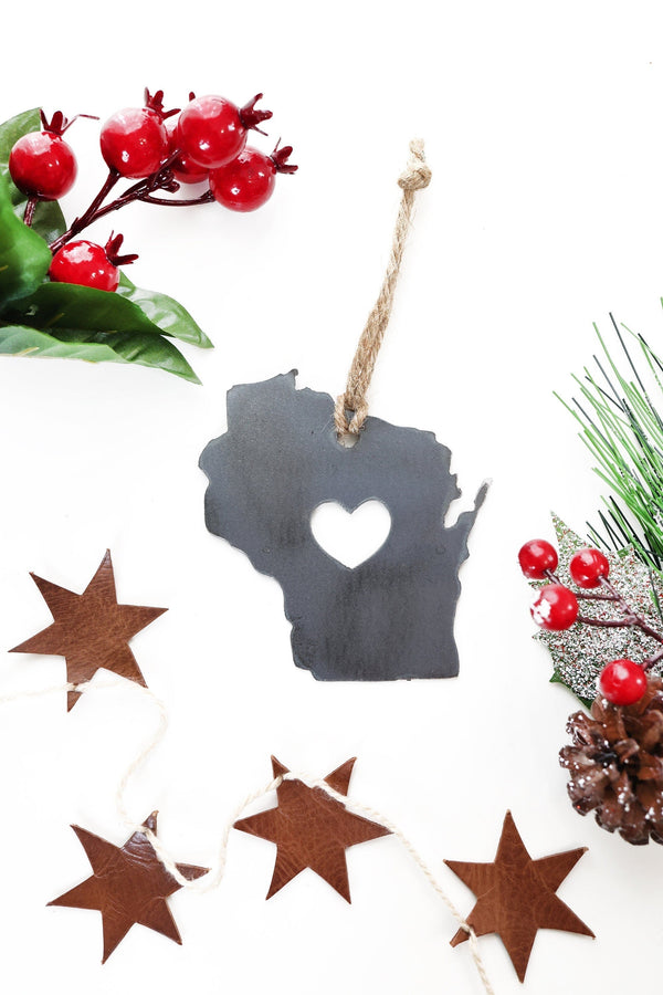 Wisconsin Christmas Ornament |  Wisconsin Christmas ornament stocking stuffer gift hostess gift tree decorations secret santa gift