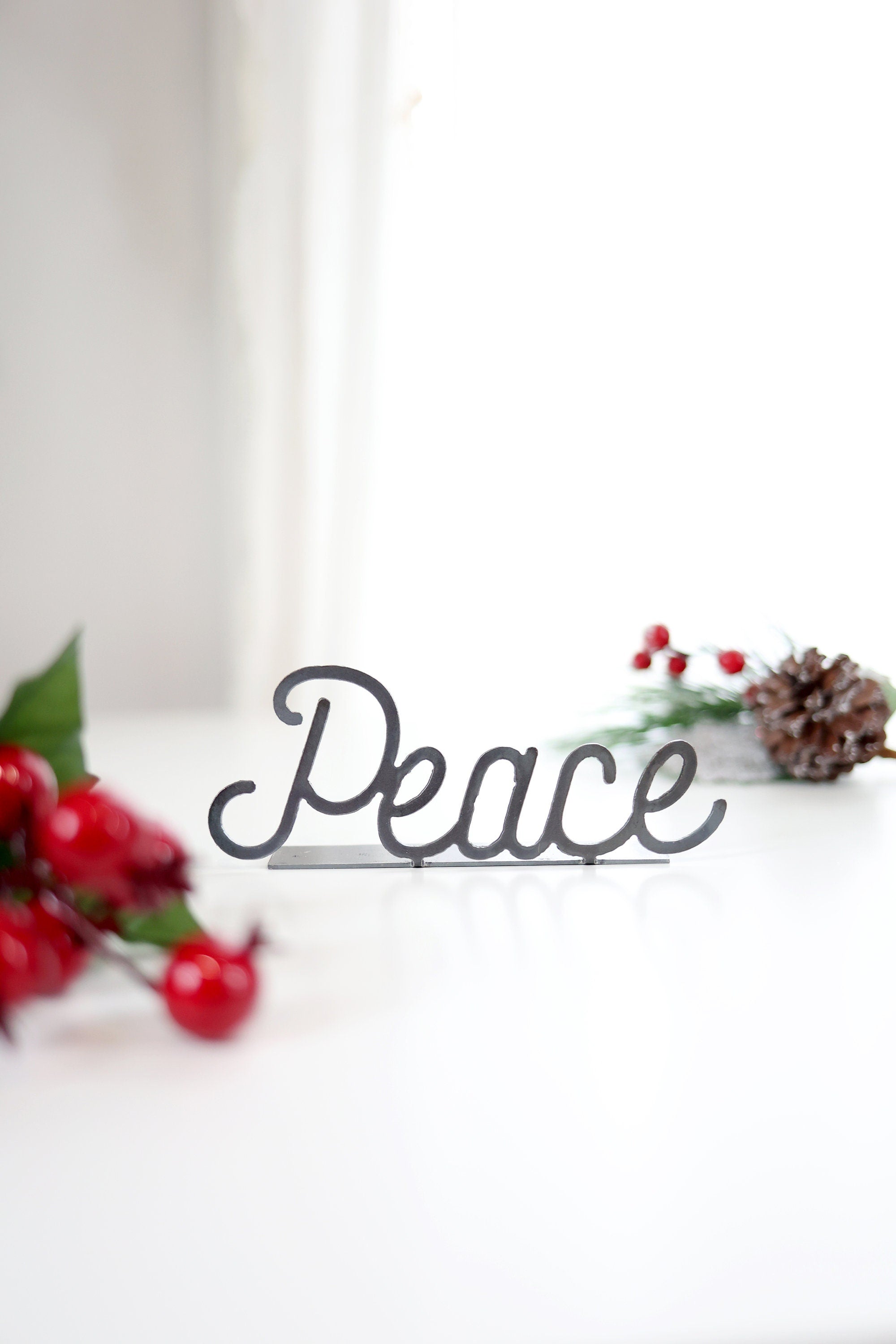 Peace Word Sign | peace word art gift for her metal sign peace gift inspirational decor housewarming gift farmhouse calm home