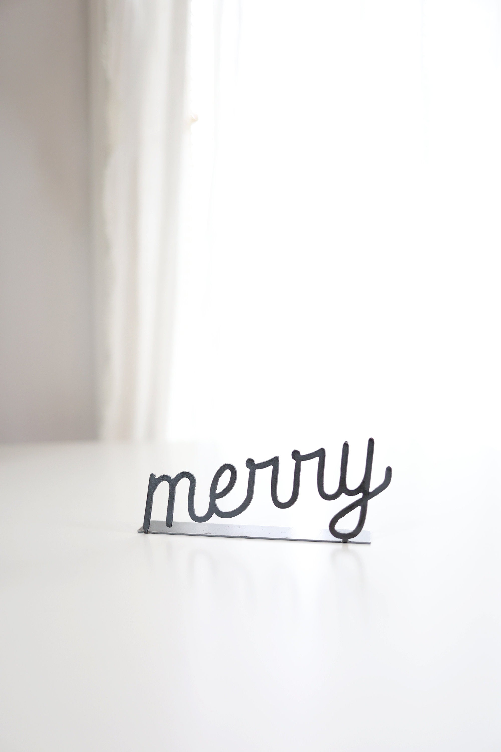Merry Word Sign | merry word art holiday gift metal sign merry gift inspirational decor housewarming gift farmhouse calm home