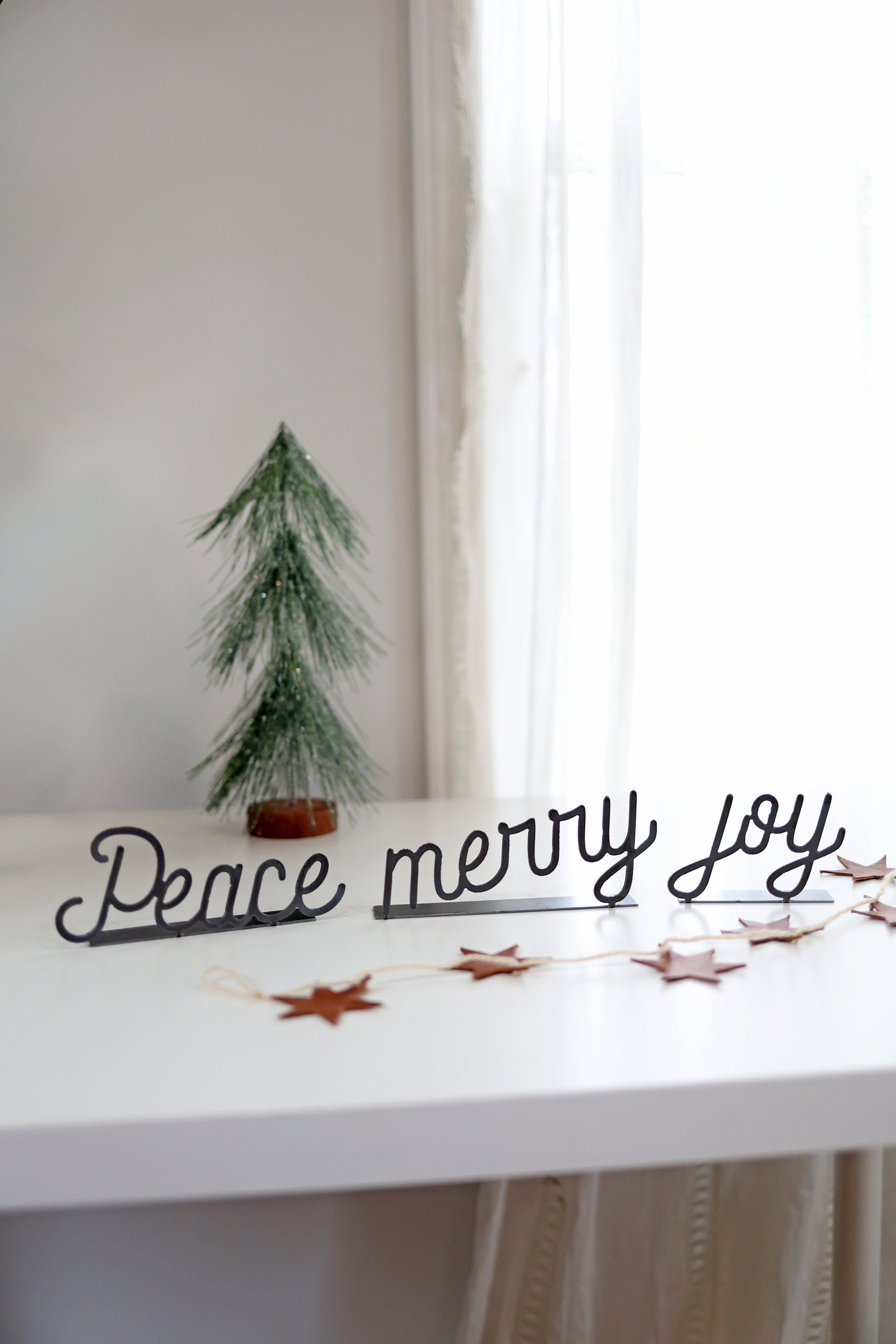 Merry Word Sign | merry word art holiday gift metal sign merry gift inspirational decor housewarming gift farmhouse calm home