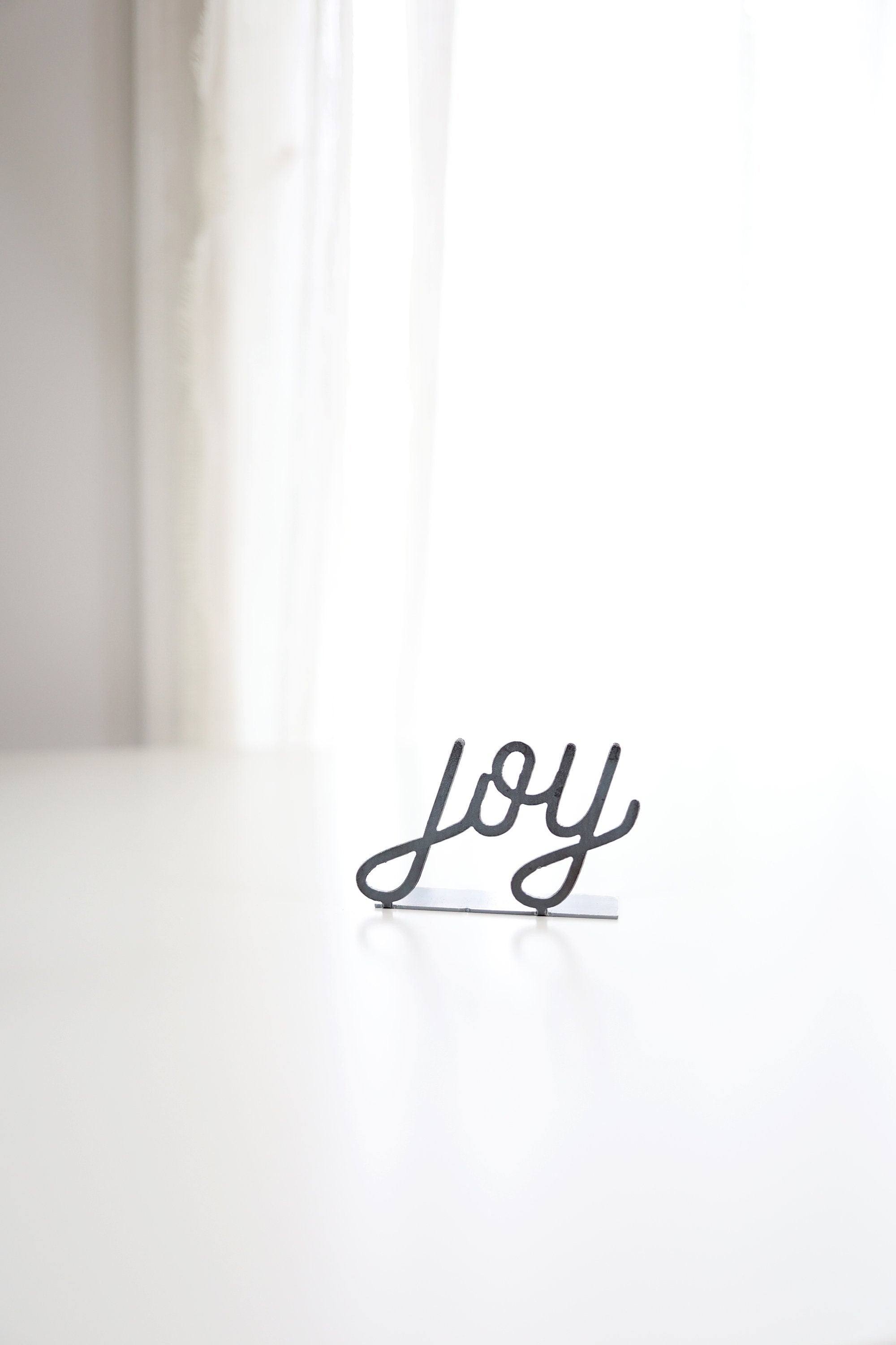 Joy Word Sign | joy word art holiday gift metal sign joy gift inspirational decor housewarming gift farmhouse calm home
