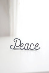 Peace Word Sign  |  peace word art gift for her metal sign peace gift inspirational decor housewarming gift farmhouse calm home