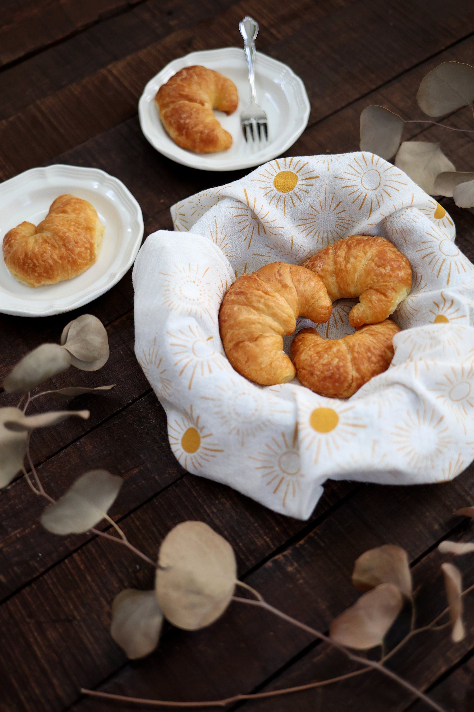 Sundance Pattern Tea Towel | yellow hand towel flour sack kitchen dish towel