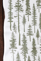 Redwood Christmas Trees Tea Towel  |  holiday decor green forest design flour sack kitchen dish towel hand towel