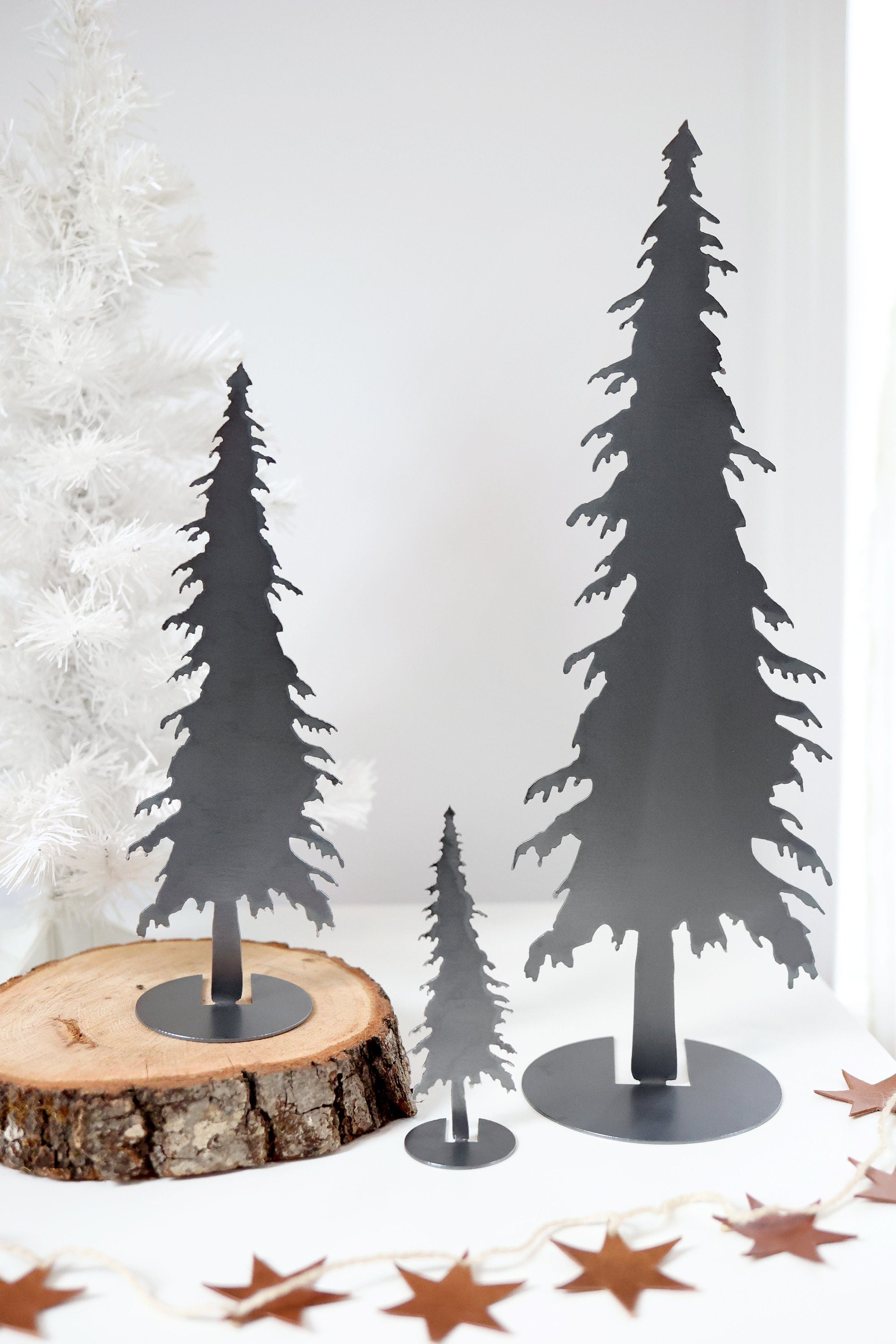 Metal Redwood Tree Silhouette - Small | cabin decor forest Christmas trees art home decor redwood forest