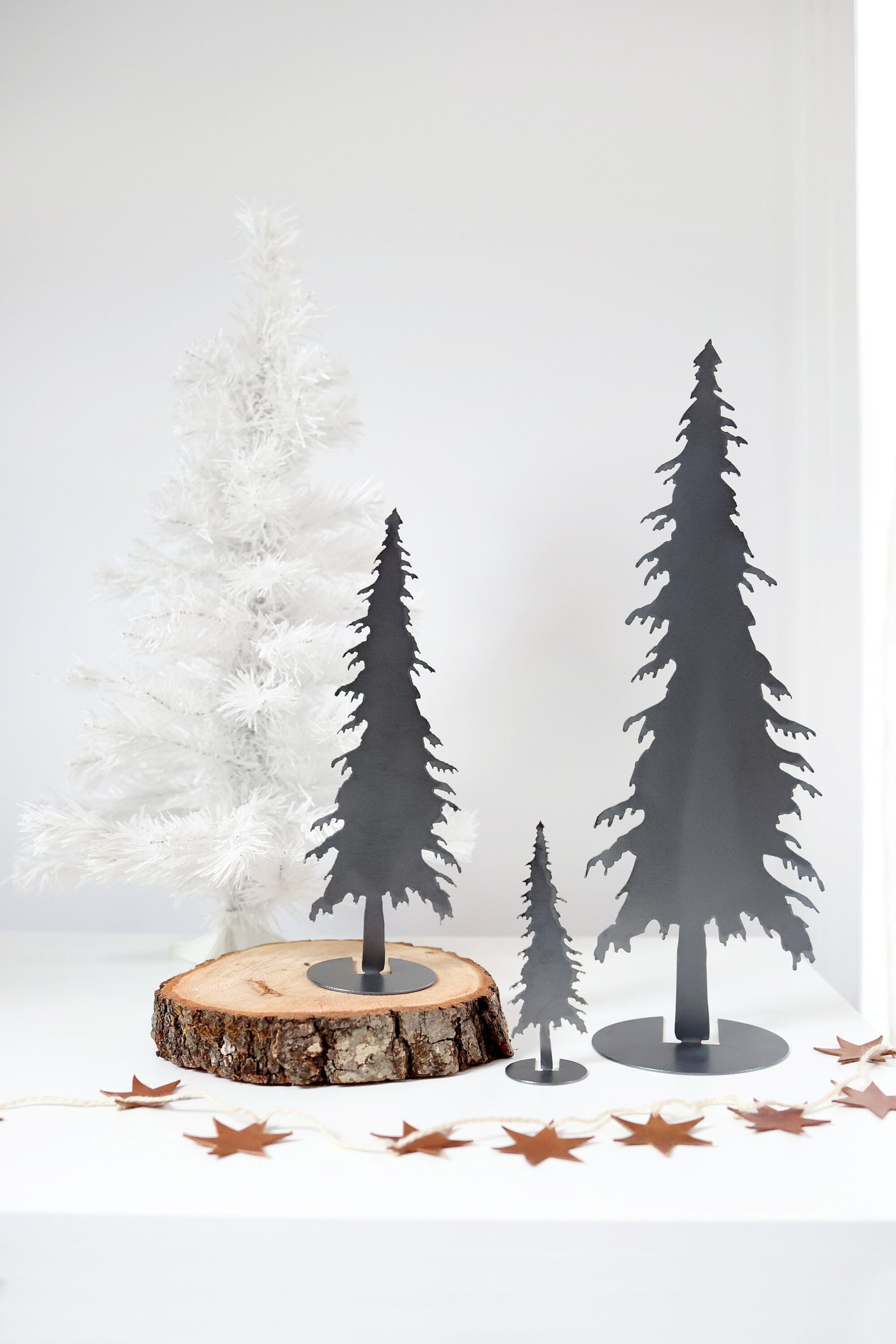 Metal Redwood Tree Silhouette - Large | cabin decor forest Christmas trees art home decor redwood forest