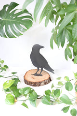 Crow Statue  |   metal bird watcher garden gift rustic outdoor art