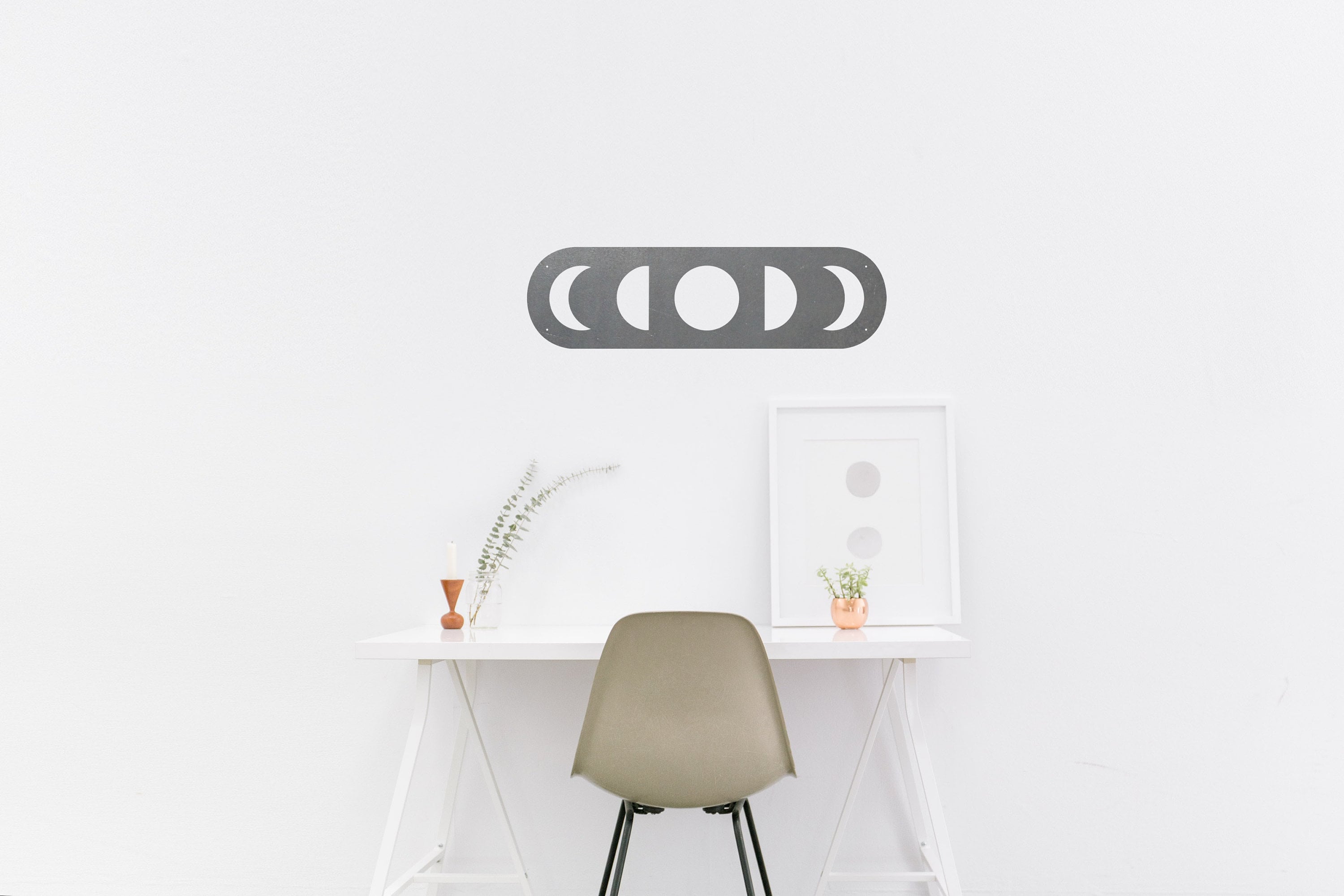 Moon Phase Wall Hanging | solid moon phases wall hanging rustic home decor celestial decor farmhouse wall art stargazer gift