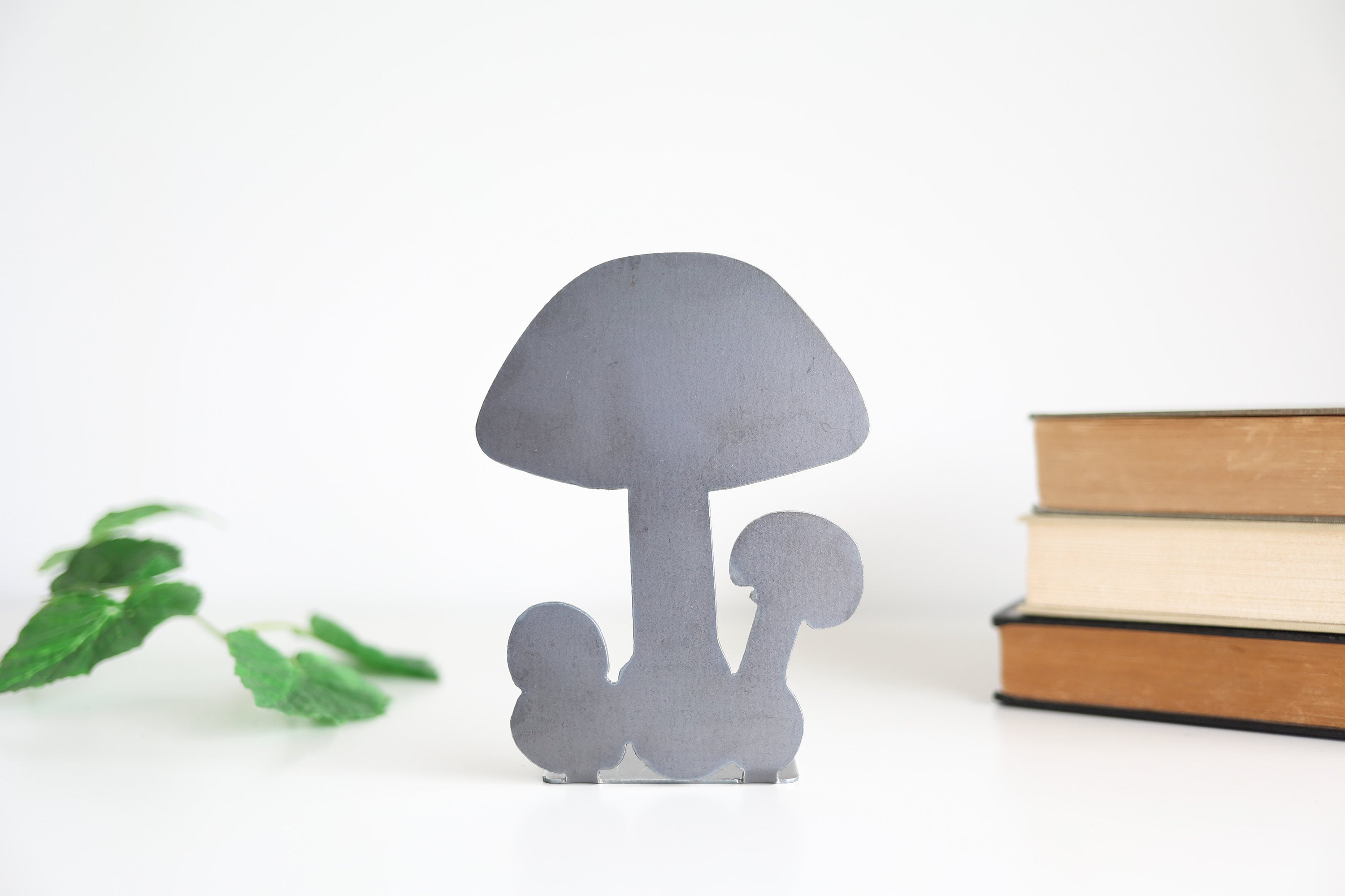 Mushroom Bookend | mushroom bookend forest cottage decor bookcase organization home decor room design bookends for shelf