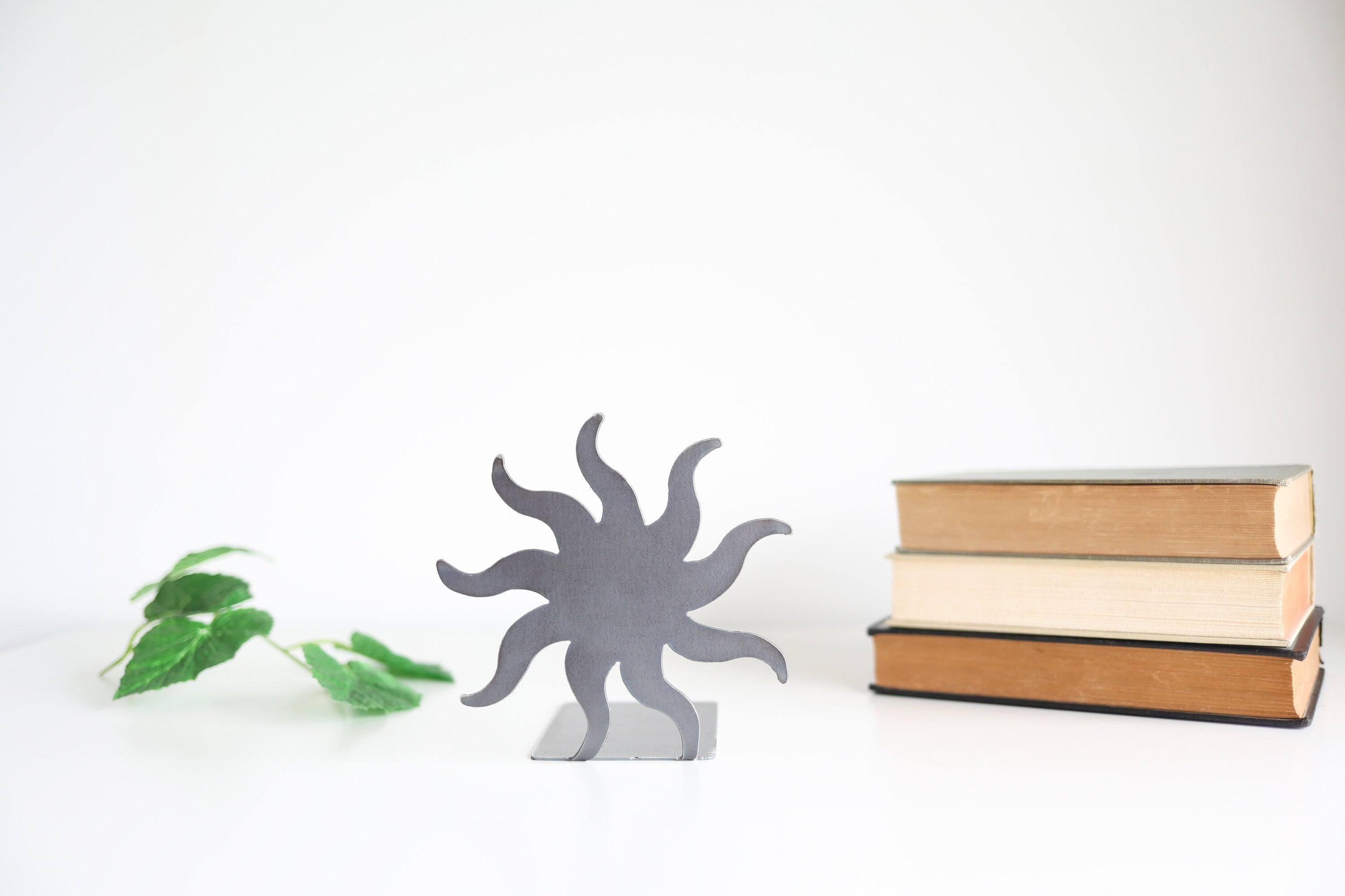 Sun Phase Bookend | sun bookend celestial decor bookcase organization home decor room design bookends for shelf