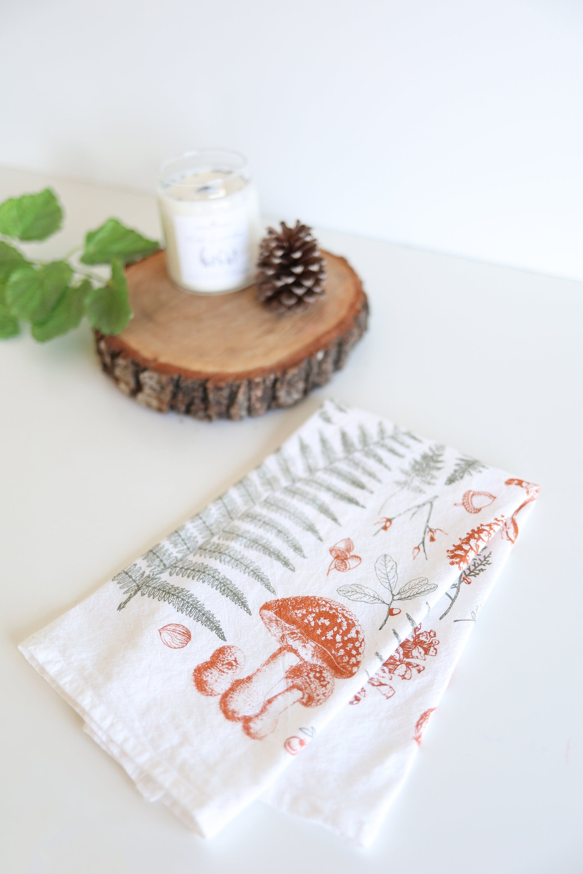Forest Floor Tea Towel | cottagecore forest finds mothers day flour sack tea towel forest dish towel kitchen decor