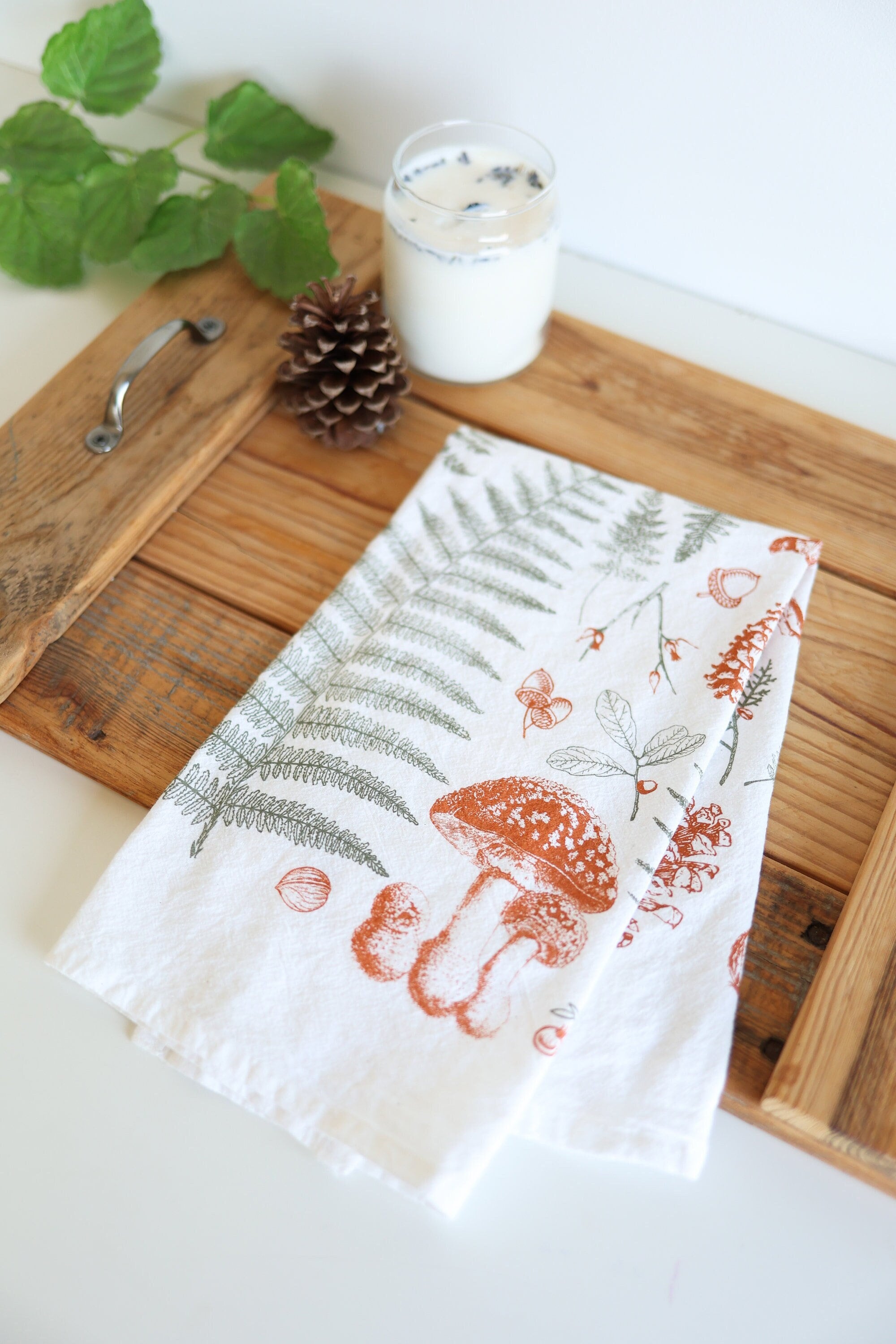Forest Floor Tea Towel | cottagecore forest finds mothers day flour sack tea towel forest dish towel kitchen decor