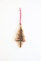 Wooden Redwood Tree Christmas Ornament | Christmas tree ornament wooden ornament stocking stuffer hostess gift tree decor