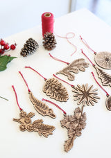 Wooden Mushroom Christmas Ornament | Christmas tree ornament wooden ornament stocking stuffer hostess gift tree decor