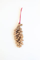Wooden Pinecone Christmas Ornament | Christmas tree pinecone ornament wooden ornament stocking stuffer hostess gift pinecone tree decor