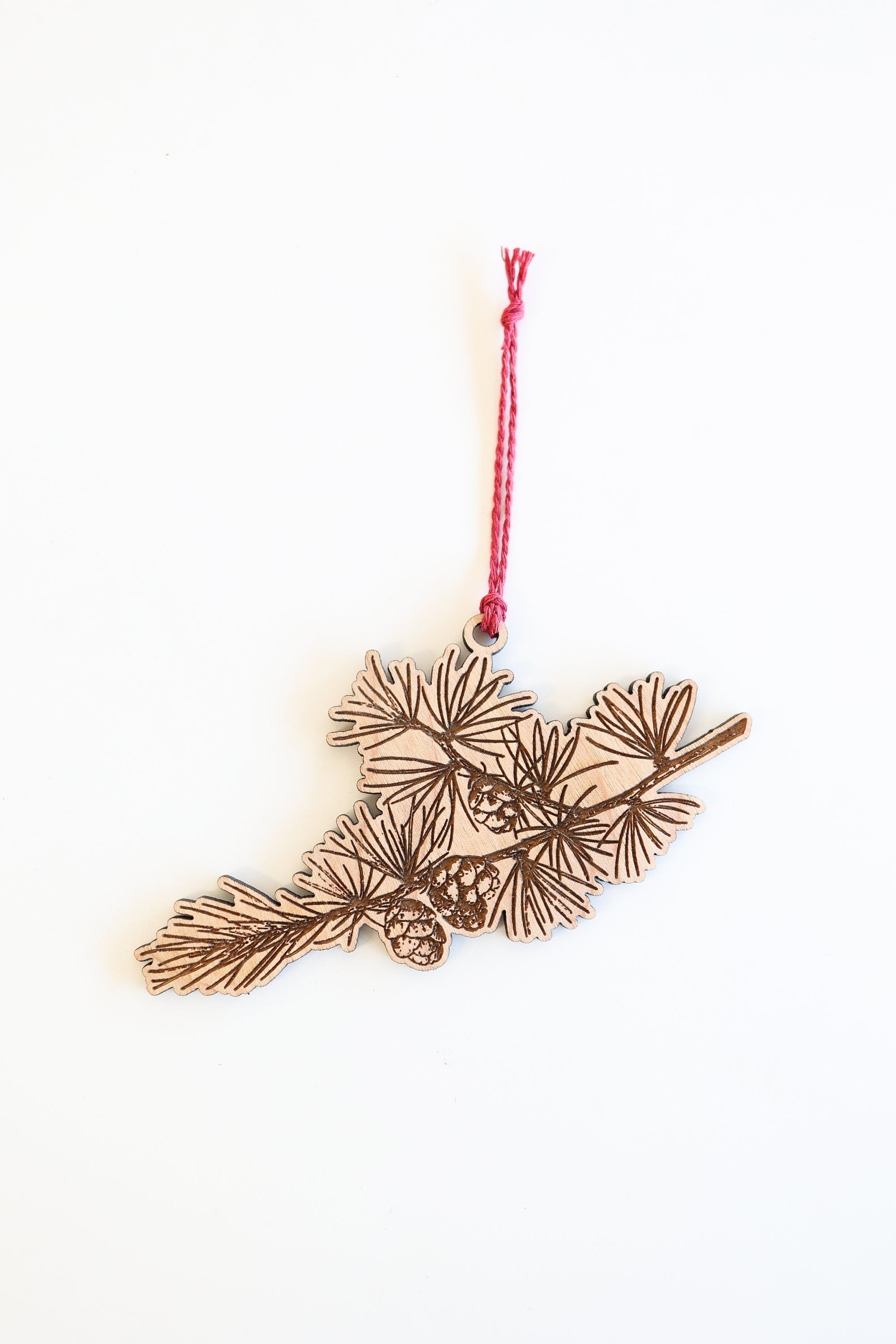 Wooden Pine Tree Branch Christmas Ornament | Christmas tree ornament wooden ornament stocking stuffer hostess gift pine tree decor